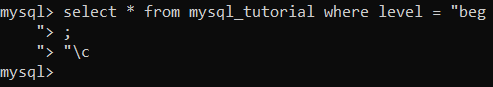 MySQL – Command line client Basic Queries