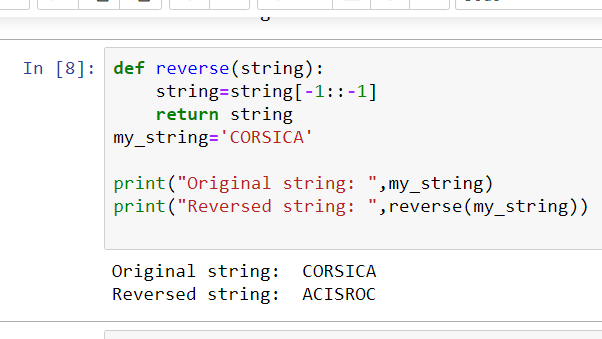 How to reverse a string in python