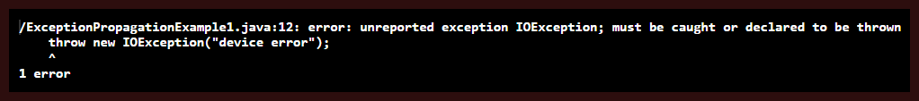 Java Exception Propagation