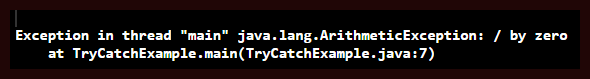 Java try catch