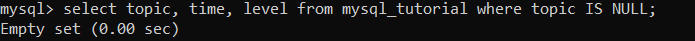MySQL Operators