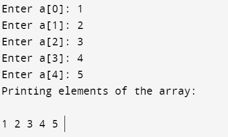 One Dimensional Array in C