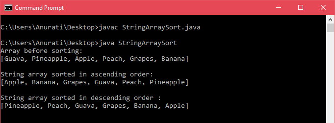 How to sort an array in Java