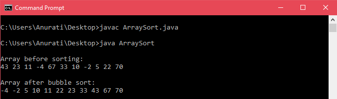 How to sort an array in Java